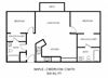 2 Bedroom Floor Plan